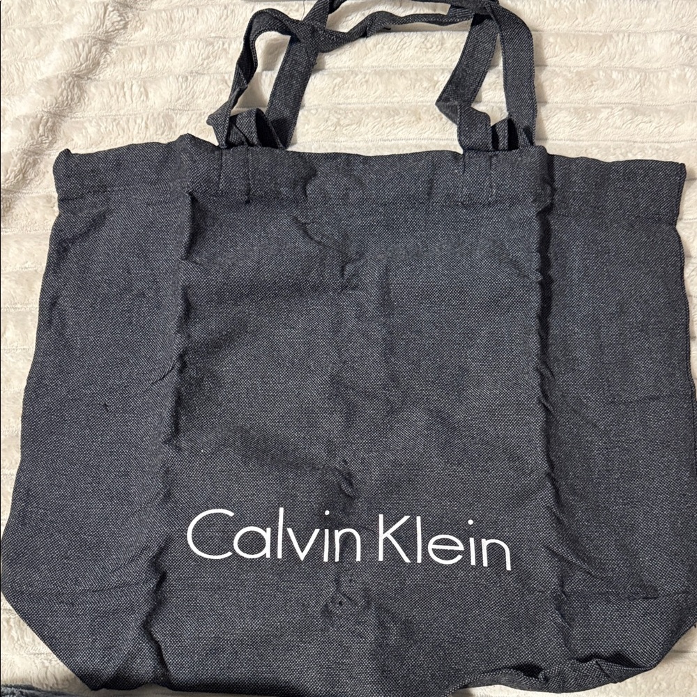 Calvin Klein Charcoal Gray Tote Bag
